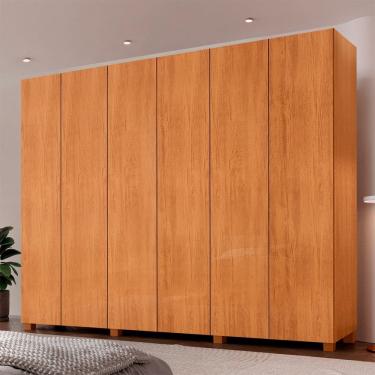 Imagem de Guarda Roupa Casal Coliseu 100 MDF 6 Portas e 6 Gavetas com Pes Moderna Mobilia