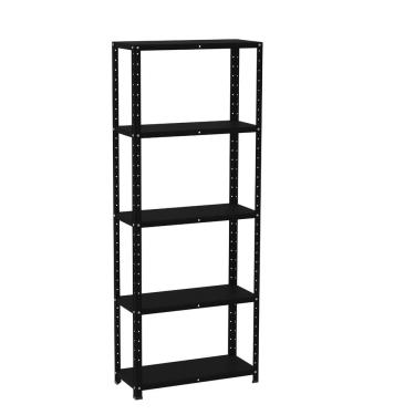Imagem de Estante De Estrutura Metálica Com 5 Prateleiras 175cm(a)92acm(l)40cm(p) Com Reforço Preto