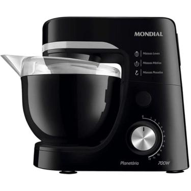 Imagem de Batedeira Planetária Mondial 4,5L Preto 700W 220V - BP-03-B