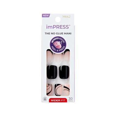 Imagem de Unha Postiça ImPRESS Wide Black Dress - Kiss New York