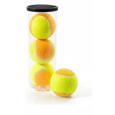 Imagem de 2x 3 Bolas Beach Tennis Stage 2 Profissional Amarelo/Laranja - Congrat