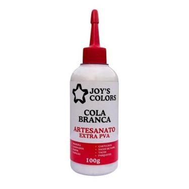 Imagem de COLA BRANCA ARTESANATO EXTRA PVA JOYS COLORS 100G - Adesivo para Madei