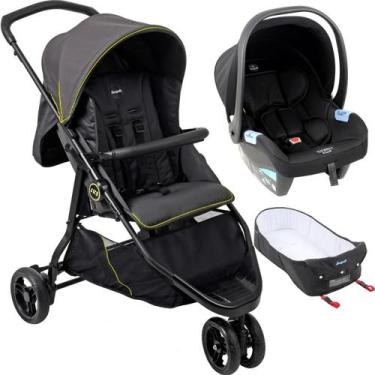 Imagem de Carrinho de Bebe Moises Bebe Conforto Preto Burigotto CR3 22 Gray Neon