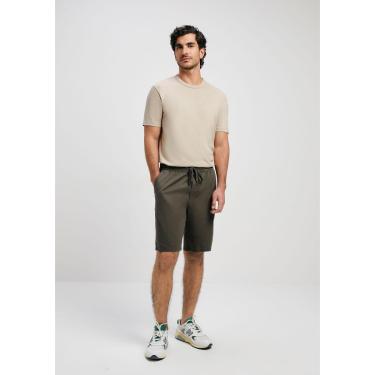 Imagem de Bermuda Básica Masculina Reta Em Sarja - Verde G-Masculino