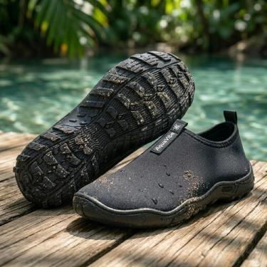 Imagem de Sapatilha Masculina Híbrida Neoprene Solado Tratorado Blindado Para Trilhas Úmidas Pesc...