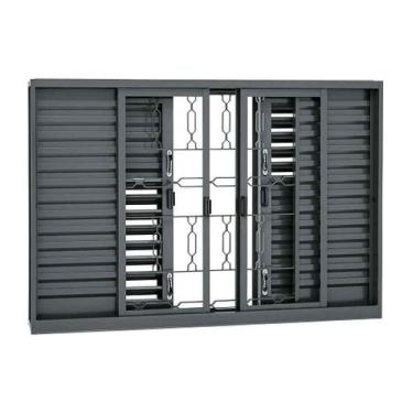 Imagem de Janela Veneziana Multiflex Grade Elo em Aço 120 x 200 x 16 cm 6 Folhas