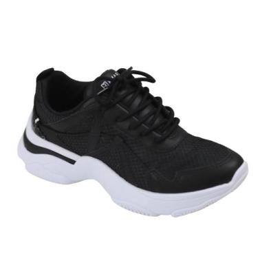 Imagem de Tênis Casual Feminino Dad Sneaker Chunky Ramarim 22-74204, Preto, 35