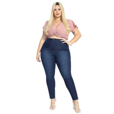 Imagem de Calça biotipo jeans feminina skinny plus size, 56