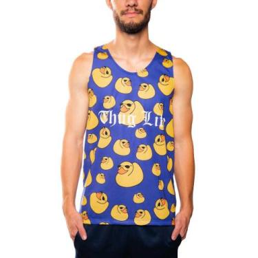 Imagem de Camiseta Regata Masculina Estampada Praia Piscina Academia Poliéster A