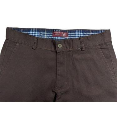 Imagem de Calça Sarja Masculina Esporte Fino 1045 Modelagem Regular - KDU, Marro