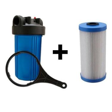 Imagem de Filtro Big Blue 10 Rosca 3/4 + Refil Plissado + Chave - Importado
