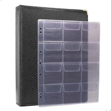 Imagem de Álbum Fichário 10 folhas para 120 Moedas 32x24 Ziper Cobra GG - Carave