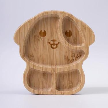 Imagem de Prato Infantil De Bambu Com Ventosa De Silicone Cãozinho Petit Piá - G