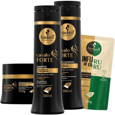 Imagem de Shampoo Condicionador Máscara 300gr Cavalo Forte Haskell