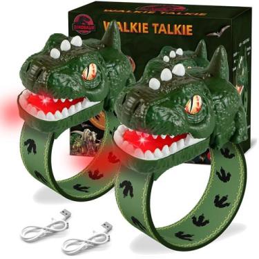 Imagem de Walkie Talkies UPSIME Dino Kids, recarregável, alcance de 300 m
