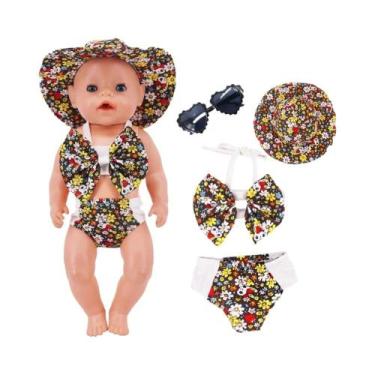 Imagem de Conjunto De 2 Peças: Roupa De Banho Para Boneca De 18 Polegadas E Ócul