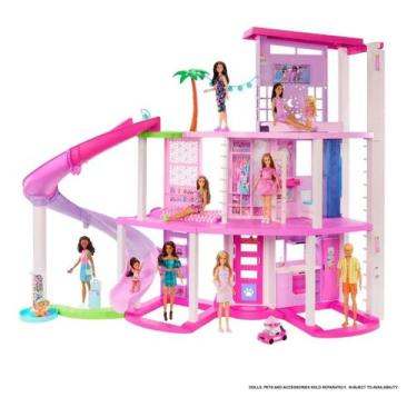 Imagem de Barbie Casa dos Sonhos: Playset 3 Andares com Mega Tobogã e Piscina In