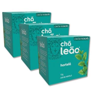 Imagem de Chá de Hortelã Leão Kit 3 Caixas - 30 Sachês