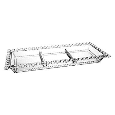 Imagem de Petisqueira com 3 divisorias Diamante em cristal L30xP13xA2,5cm-TRANSPARENTE - L Hermitage- Full Fit