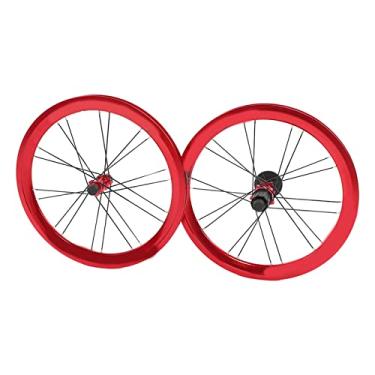 Imagem de Rodas de mountain bike, rodas de bicicleta 8/9/10/11 velocidade para bicicleta dobrável(vermelho)