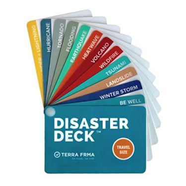 Imagem de Deck de desastres – Kit de cartas de sobrevivência de emergência prontas, guia, preparação de emergência, instruções para desastres, terremotos, incêndios florestais, viagens, acampamento, meias