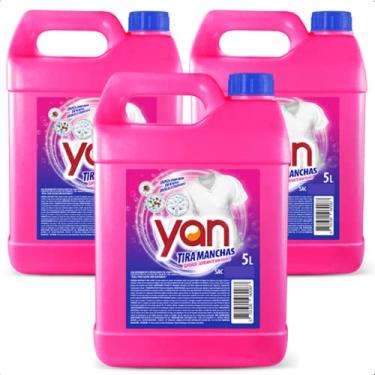 Imagem de Kit Alvejante Tira Manchas Liquido Sem Cloro Yan 15 Litros