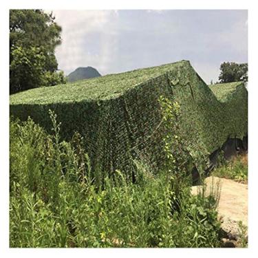 Imagem de Rolo de rede camuflada, tecido Oxford camuflado capa de proteção contra sombras, adequado para relógio de pássaros na selva ao ar livre, para decoração temática de festa, capas de carro, rede camuflada 15 x 15 m (49 x