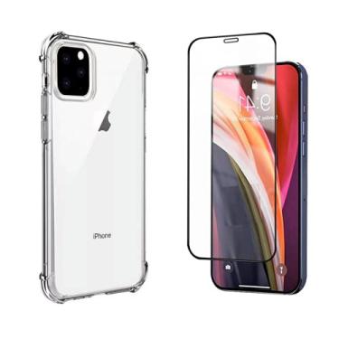 Imagem de Kit Capinha Case Celular + Película Vidro 3D Compatível iPhone 11 Pro