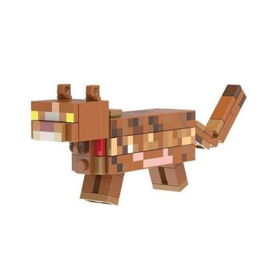Imagem de Boneco Minifigure Blocos De Montar Gato Minecraft