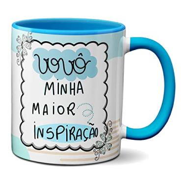 Imagem de Caneca Feliz Dia Dos Avós Vovô Minha Maior Inspiração (Azul)