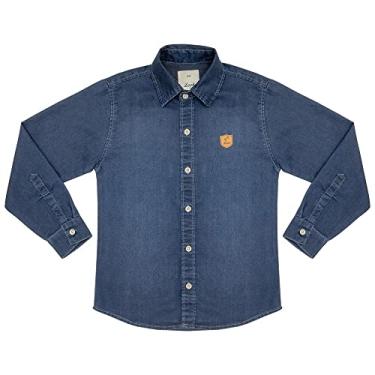 Imagem de Camisa Juvenil Look Jeans Manga Longa Jeans Blue - UNICA - 8