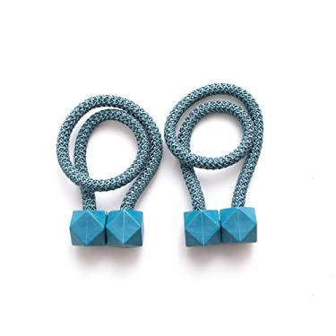 Imagem de Correia de cortina sem perfuração simples, sem instalação, fivela magnética, prendedores de cortina, suportes de cortina, T6,4 pcs