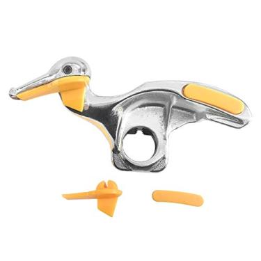 Imagem de Trocador de pneu QWORK, trocador de pneu automotivo, ferramenta de cabeça de pato com 1 par de protetores de aro para substituição, aço fundido, 30 mm