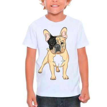 Imagem de Camiseta Buldogue Francês Pet Dog Cachorro Branca Infantil05 - Design