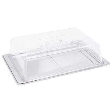 Imagem de Mimo Style Porta-Frios de Aço Inoxidável Com Tampa de Acrílico. Perfeito Para Alimentos Sensíveis Como Queijo. Ótimo Para Servir, Decorar ou Presentear. Traz Sofisticação Para Qualquer Decoração