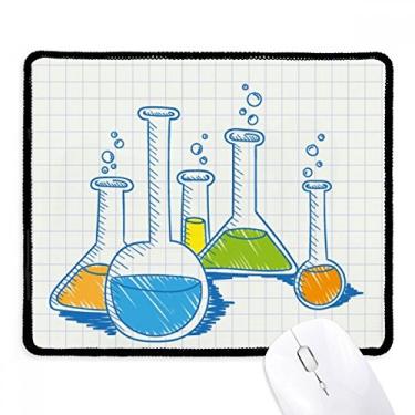 Imagem de Tubo de teste de química líquida, mouse pad com borda costurada, tapete de borracha para jogos