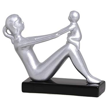 Imagem de Estatua Mãe E Filho Na Base Prata