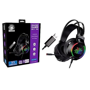 Imagem de 5+ Headset Fone Gamer 7.1 Led RGB 5+ Gamer W5-2000