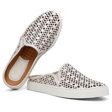 Imagem de Mule Babuche Feminino Couro Calce Facil Solado Borracha Confortavel Tecido Antitranspir...