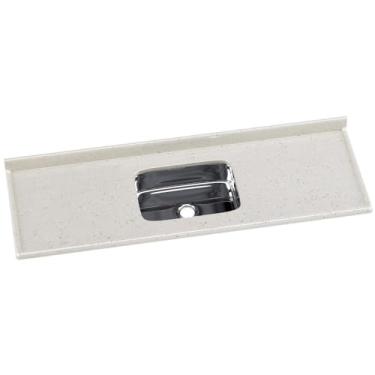 Imagem de Pia Rorato 160cm Roralit Cuba Inox Bege