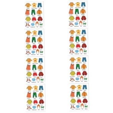Imagem de BESTonZON 8 Conjuntos adesivos de guarda-roupa armário de bebê adesivos de parede para crianças decoração cômoda etiquetas de roupas para crianças rótulos de classificação Fórmula aplique