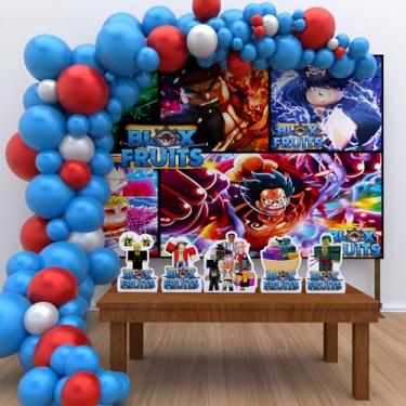 Imagem de Kit Decoração Festa de Aniversário Infantil Blox Fruits