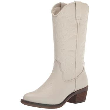 Imagem de Steve Madden Bota feminina Hayward Fashion, Couro branco, 37