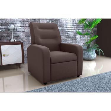Imagem de Poltrona Reclinável Classic Suede Marrom B256 - Matrix
