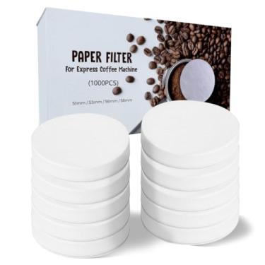 Imagem de AGOGO Filtros de Café de Papel, 1000 Unidades, Redondos, Compatíveis com Cafeteira e Moka, Quatro Tamanhos, Preto
