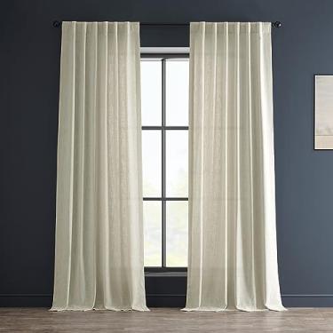 Imagem de HPD Half Price Drapes Cortinas de linho pesado para quarto 50 X 96 (1 painel), FHLCH-VET13192-96, cevada