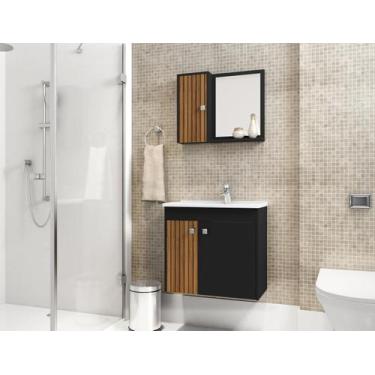 Imagem de Gabinete Para Banheiro Munique Ptf/Rip - Pintura 3D - Móveis Bechara