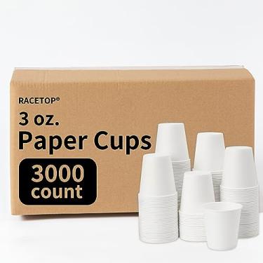 Imagem de RACETOP [Pacote de 3000] Copos de papel de 85 g para banheiro, copos descartáveis de enxaguante bucal, copos de papel pequenos, para festas, piqueniques, viagens