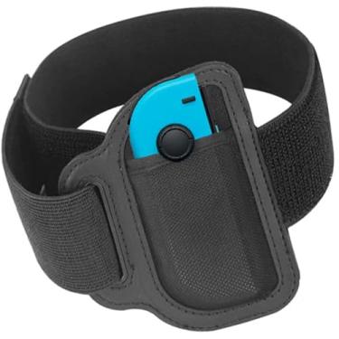 Imagem de JoyHood Alça de perna para Switch/Switch OLED Joy-Con Controller, acessórios de jogos compatíveis com Switch Sports Play Soccer/Ring Fit Adventure, alças elásticas ajustáveis nas pernas