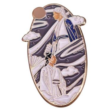 Imagem de Broche esmaltado The Untamed Mo Dao Zu Shi Lan WangJi Wei WuXian Grandmaster Novel TV Show de 3 cm, 1.2 Inches, Esmalte, Esmalte